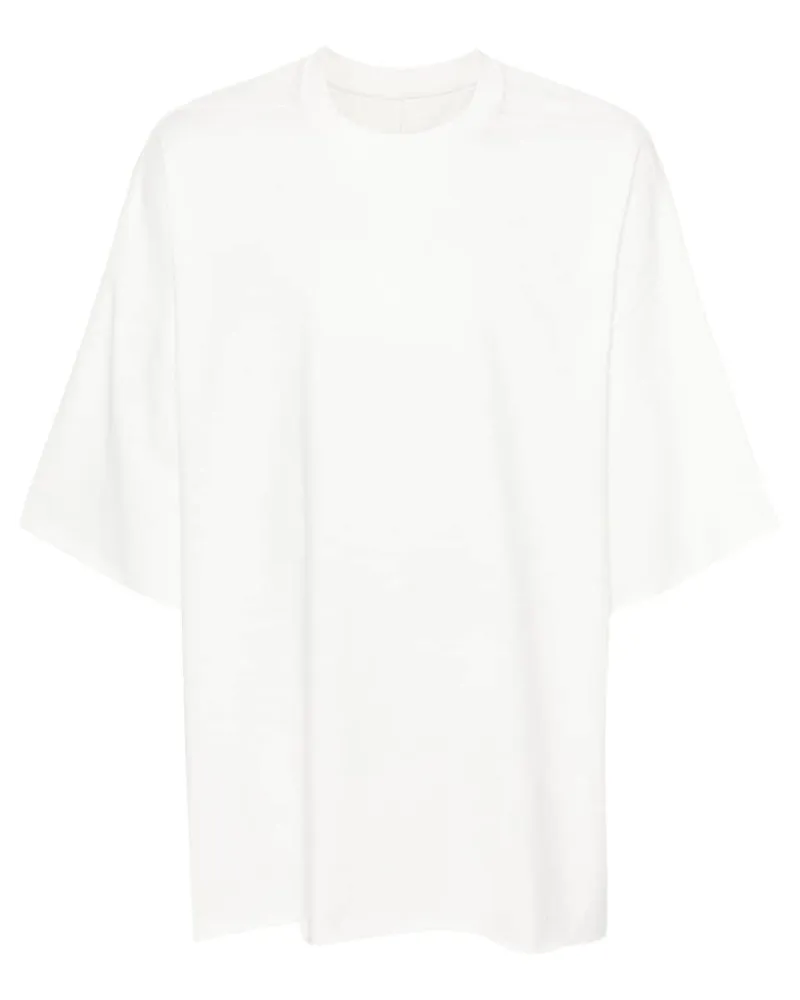 Rick Owens Ungesäumtes Tommy T-Shirt - Weiß Weiß