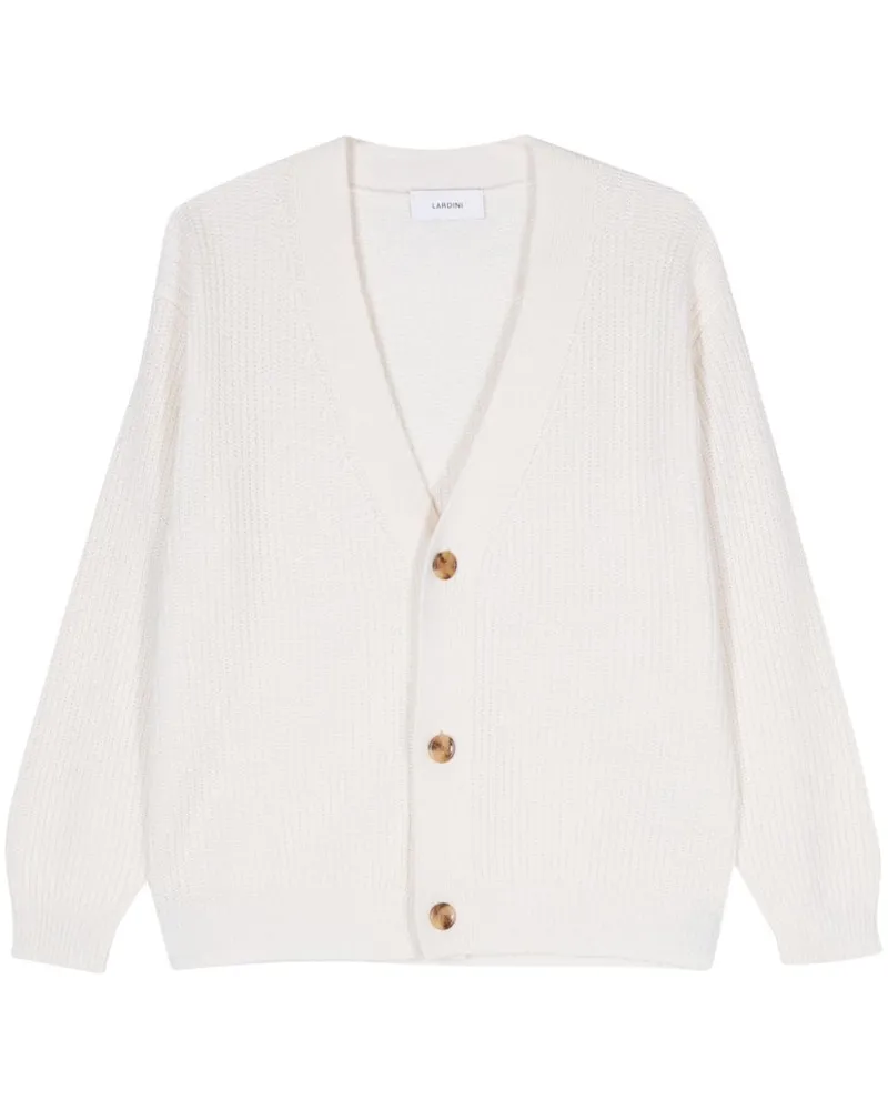 LARDINI Gerippter Cardigan - Nude Nude