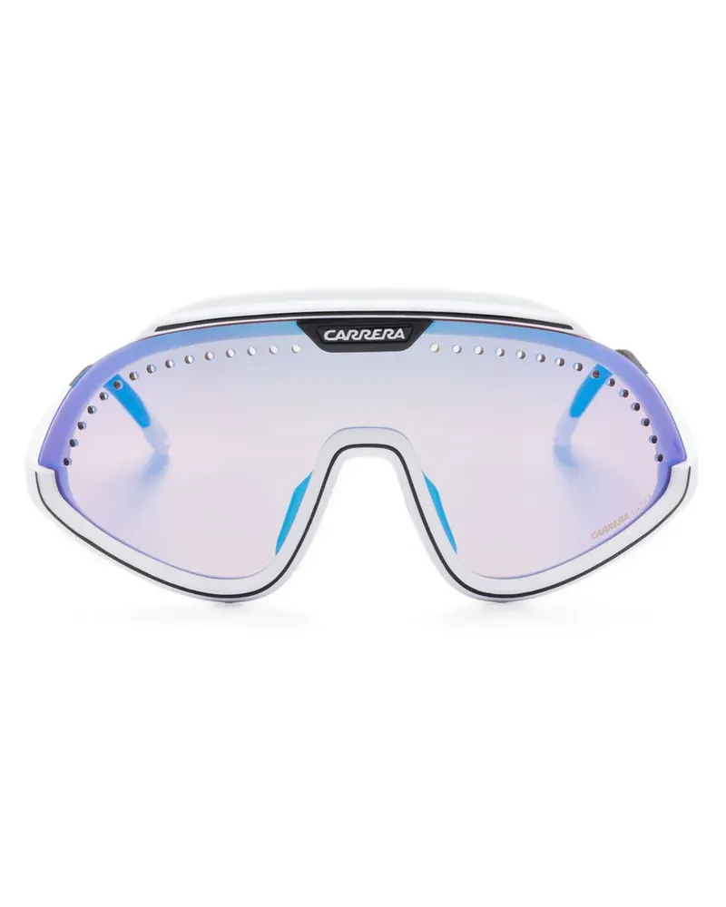 Carrera Sonnenbrille mit Logo-Print - Weiß Weiß