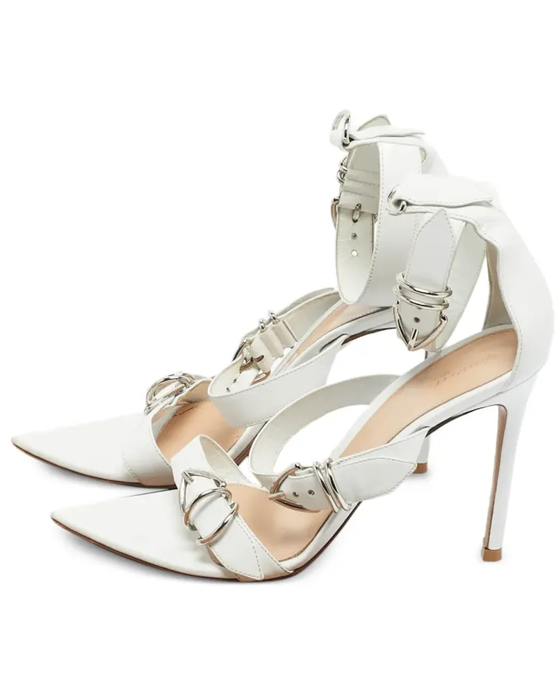 Gianvito Rossi belted leather sandals - Weiß Weiß