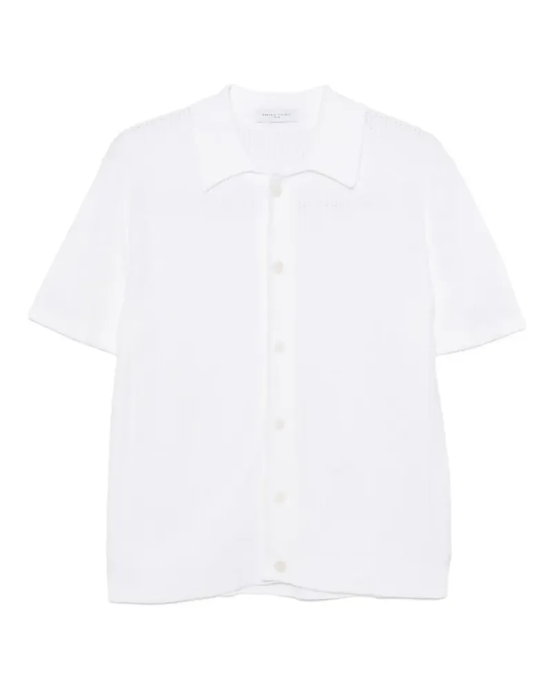 Daniele Fiesoli short-sleeve knitted shirt - Weiß Weiß
