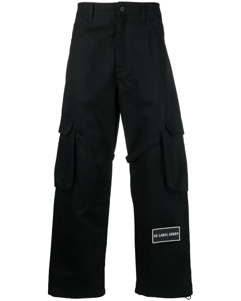 44 LABEL GROUP Cargohose mit Logo-Patch Schwarz