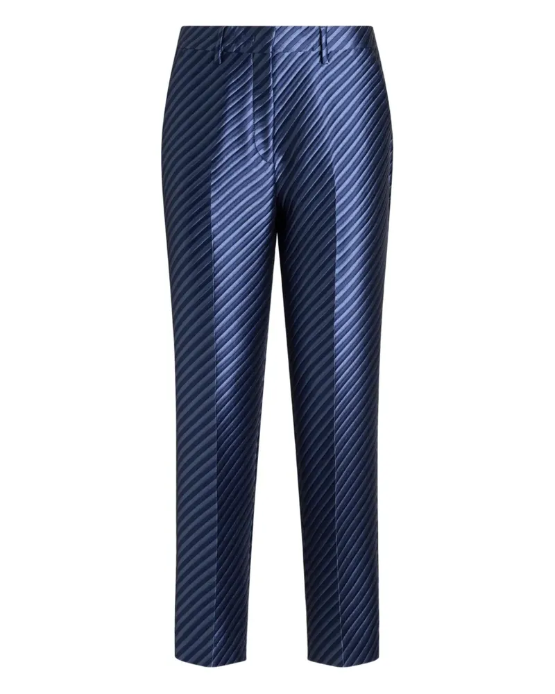 Etro Gerade Hose mit Jacquardmuster - Blau Blau