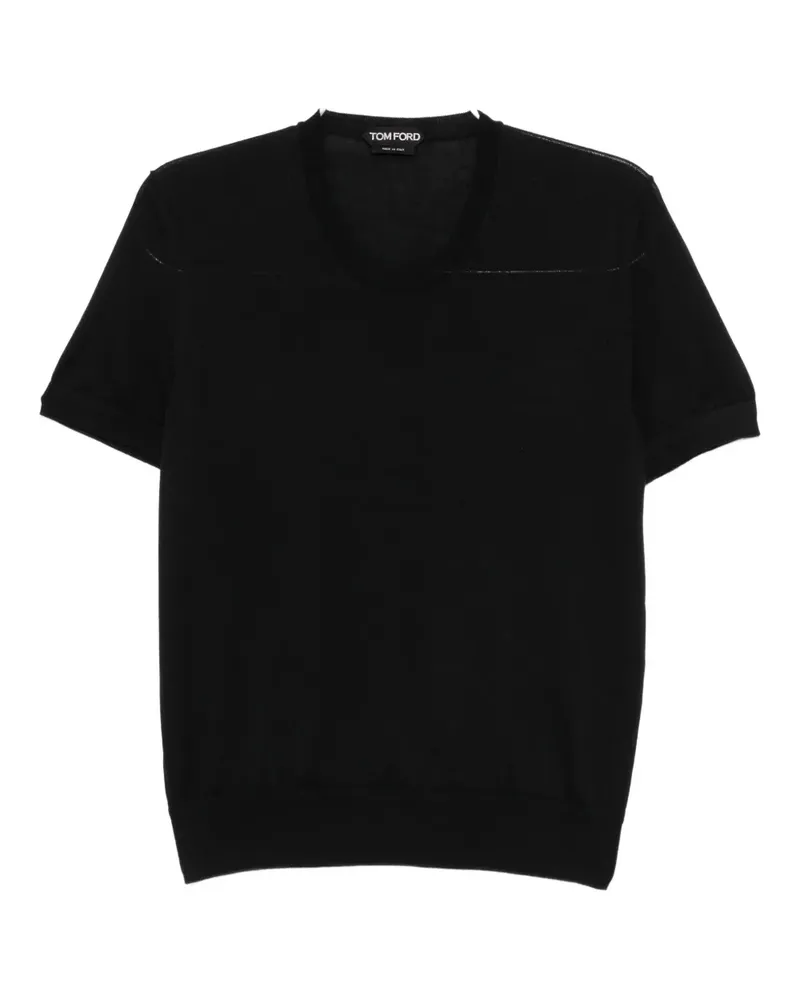Tom Ford v-neck knitted tee - Schwarz Schwarz