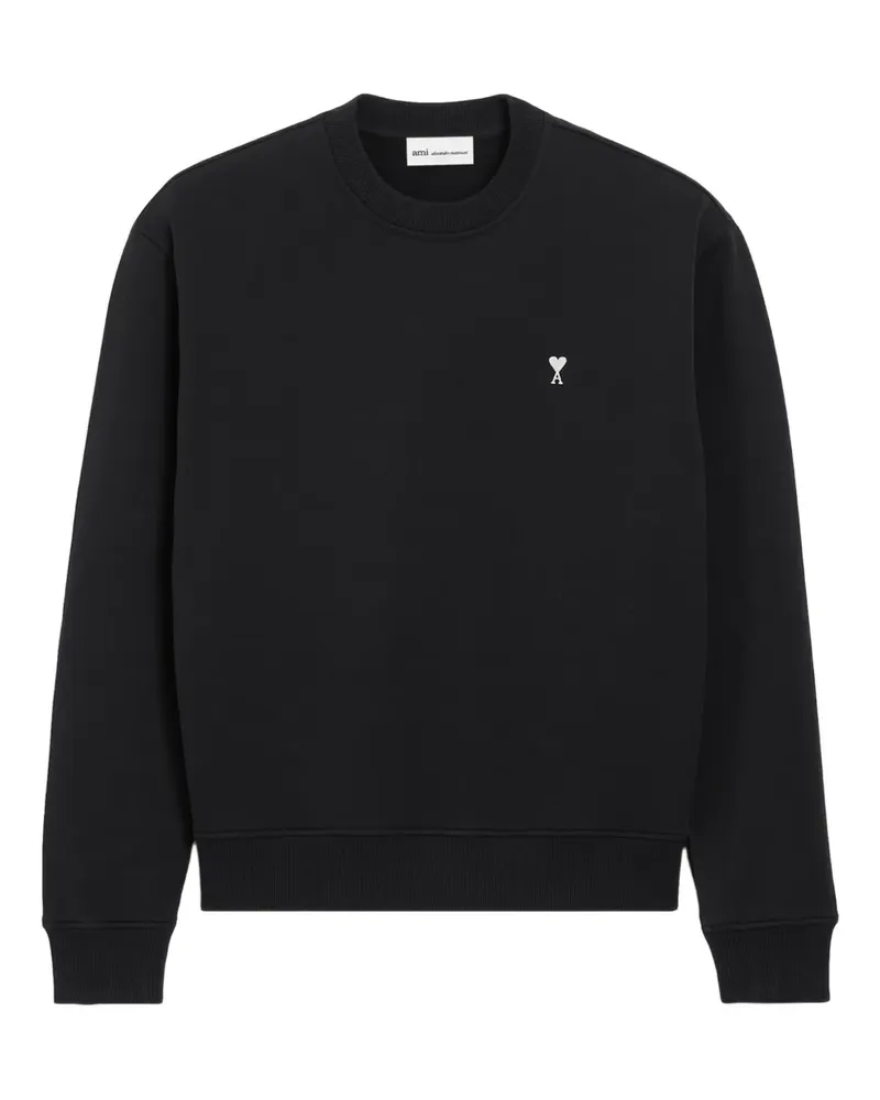 AMI Paris Sweatshirt mit Ami de Coeur-Stickerei - Schwarz Schwarz