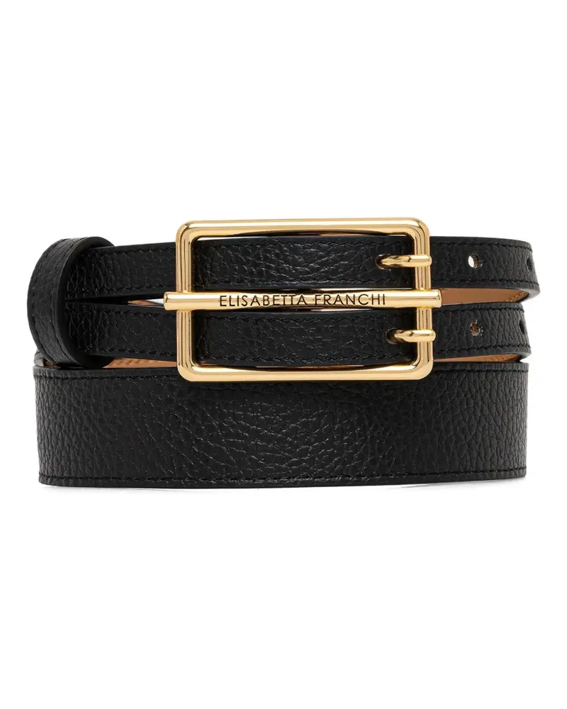 Elisabetta Franchi Gürtel aus Leder - Schwarz Schwarz
