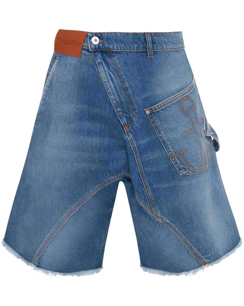 J.W.Anderson Twisted Workwear Jeans-Shorts Blau