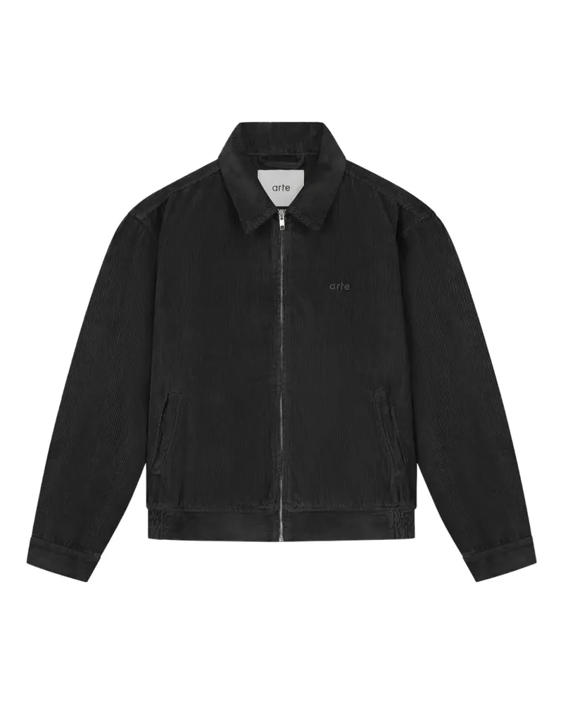 Arte Antwerp Hemdjacke aus Cord - Schwarz Schwarz