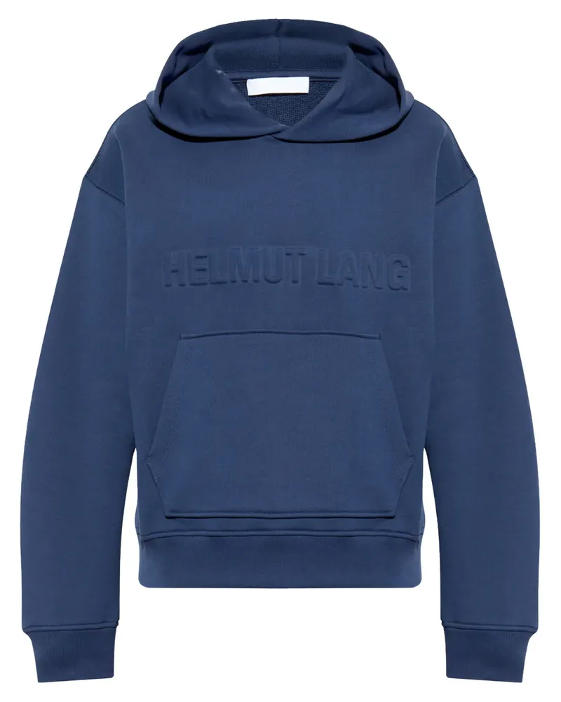 Helmut Lang Hoodie mit Logo-Prägung - Blau Blau