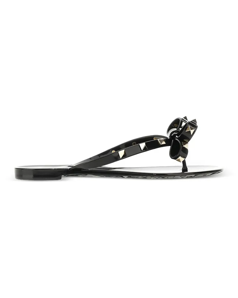 Valentino Garavani Rockstud Pantoletten mit Schleife - Schwarz Schwarz