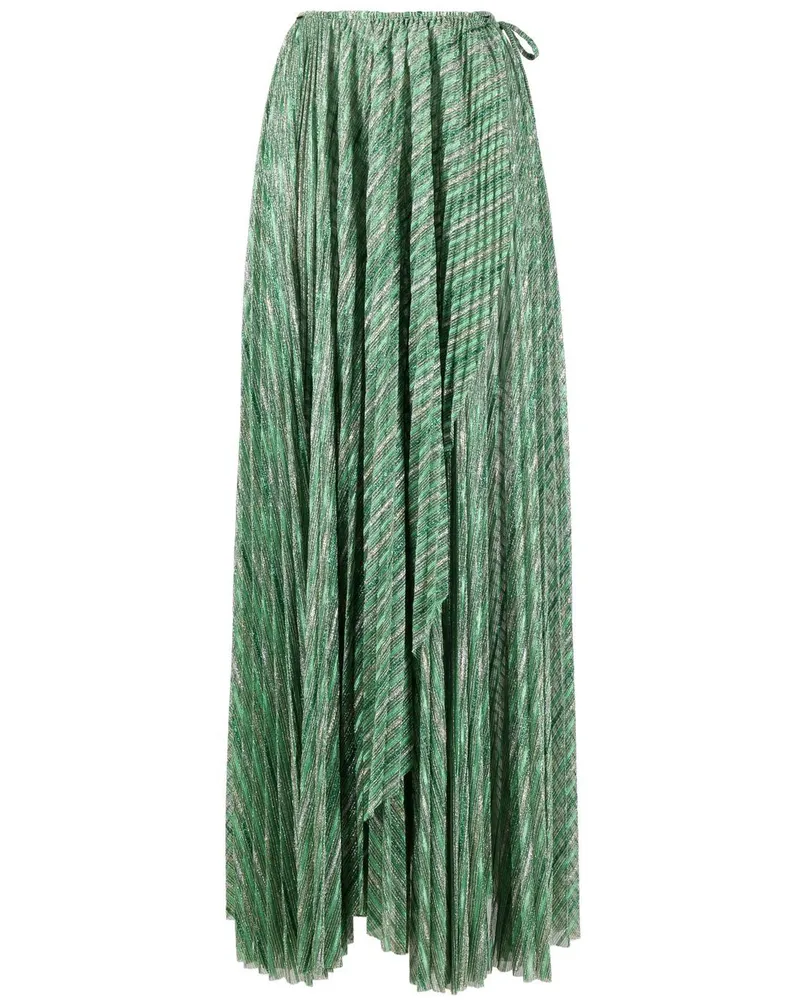 forte_forte Gestrickter Midirock - Grün Grün