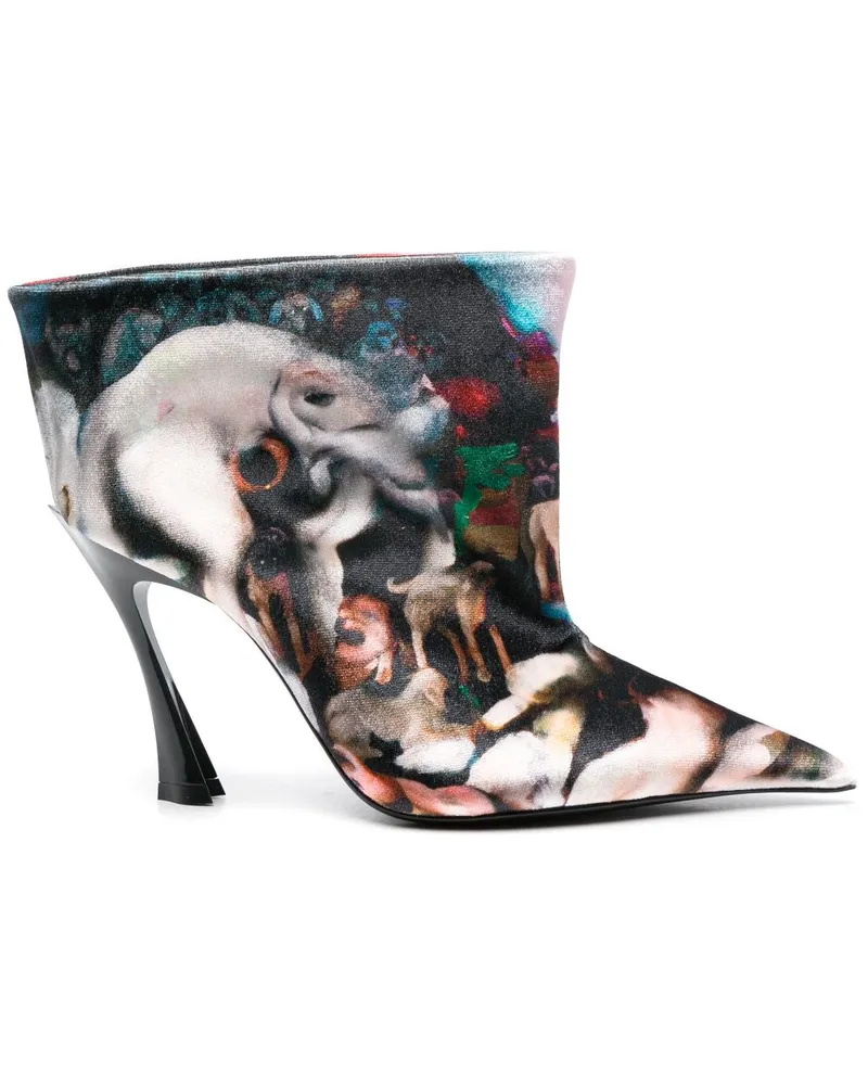 Thierry Mugler x Ambera Wellmann Stiefel aus Samt 95mm - Grün Grün