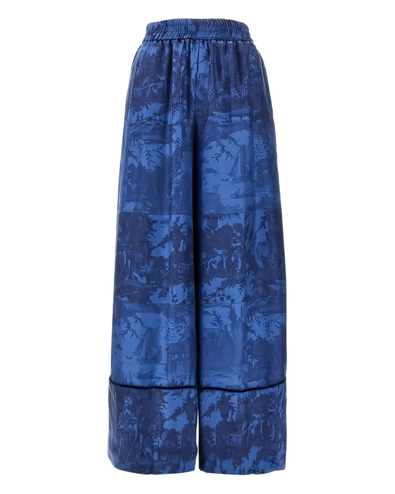 Pierre-Louis Mascia Palazzohose mit elastischem Bund - Blau Blau
