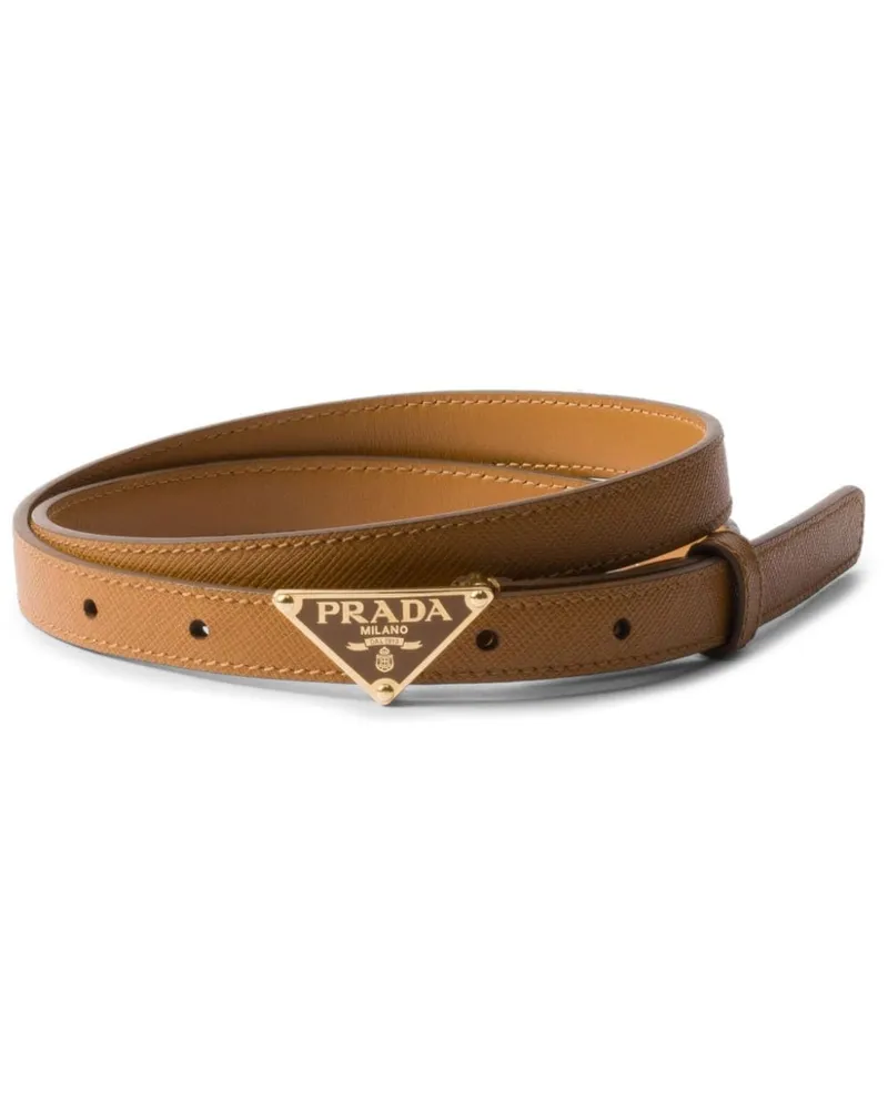 Prada Gürtel mit Logo - Braun Braun
