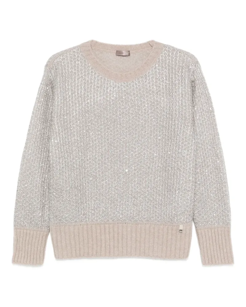 Herno Pullover im Metallic-Look - Nude Nude
