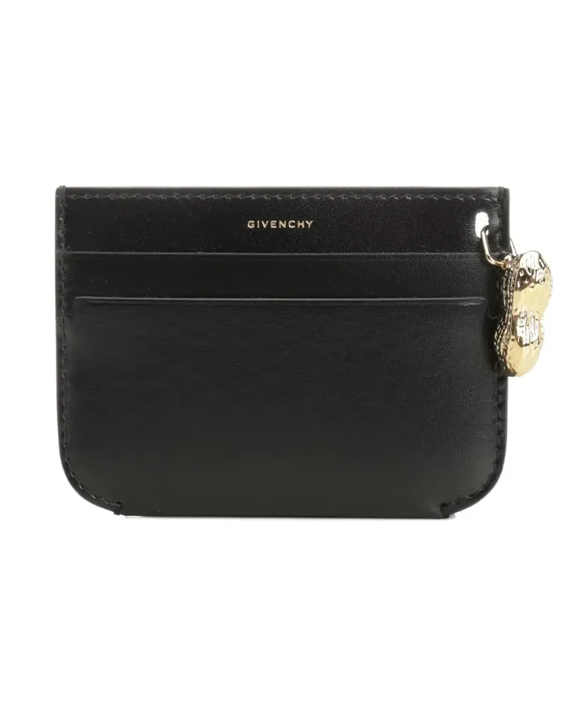 Givenchy peanut charm leather card holder - Schwarz Schwarz