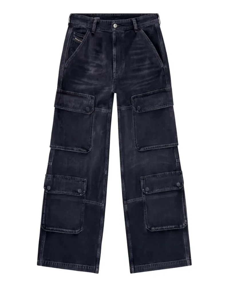 Diesel relaxed jeans regular waist D-Touch - Schwarz Schwarz