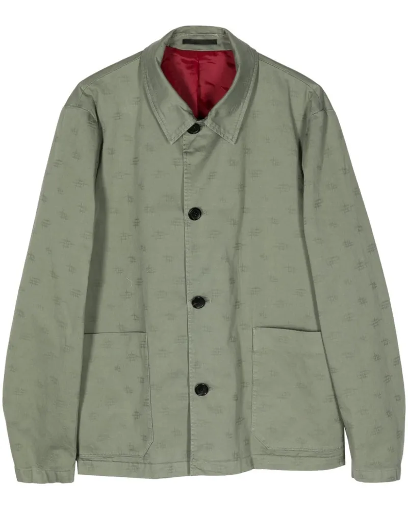 Paul Smith Hemdjacke mit Jacquardmuster - Grün Grün