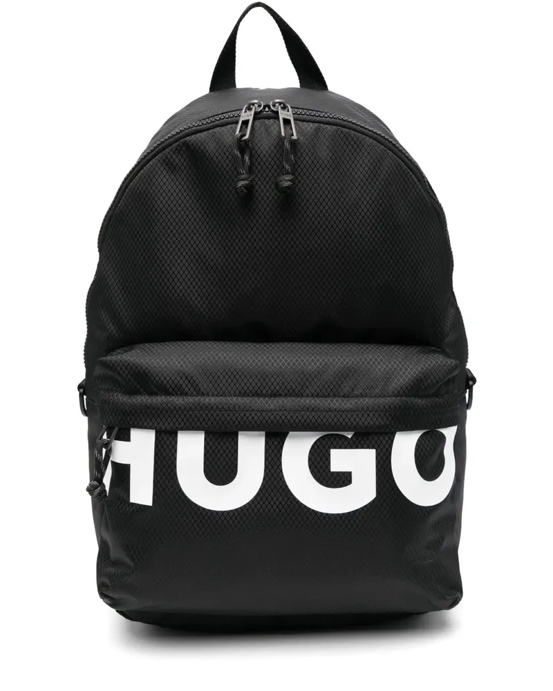 HUGO BOSS Rucksack mit Logo-Print - Schwarz Schwarz