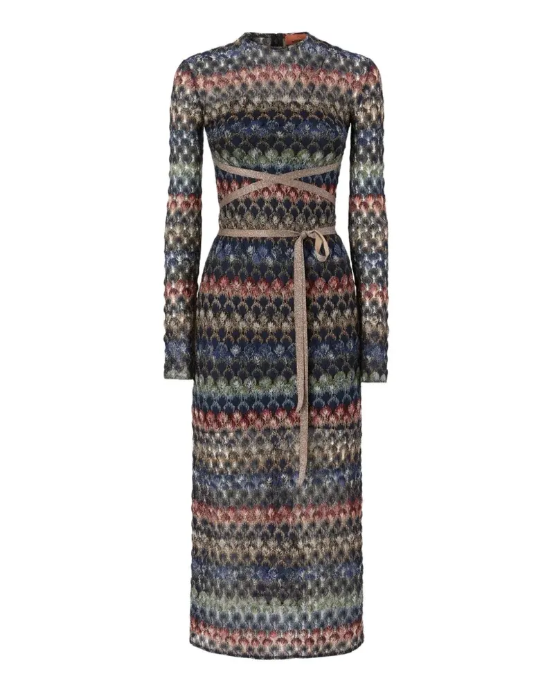 Missoni Rückenfreies Kleid mit Zickzackmuster - Blau Blau