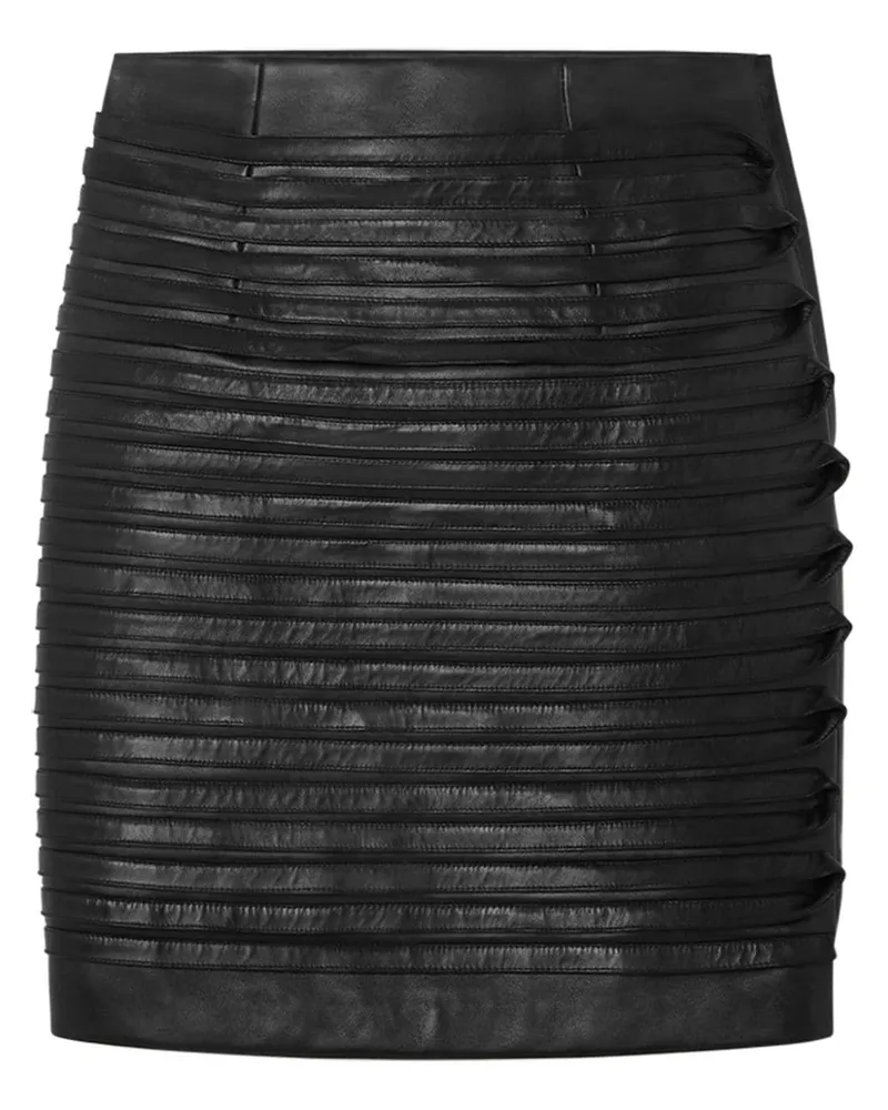 Versace Minirock aus Leder - Schwarz Schwarz