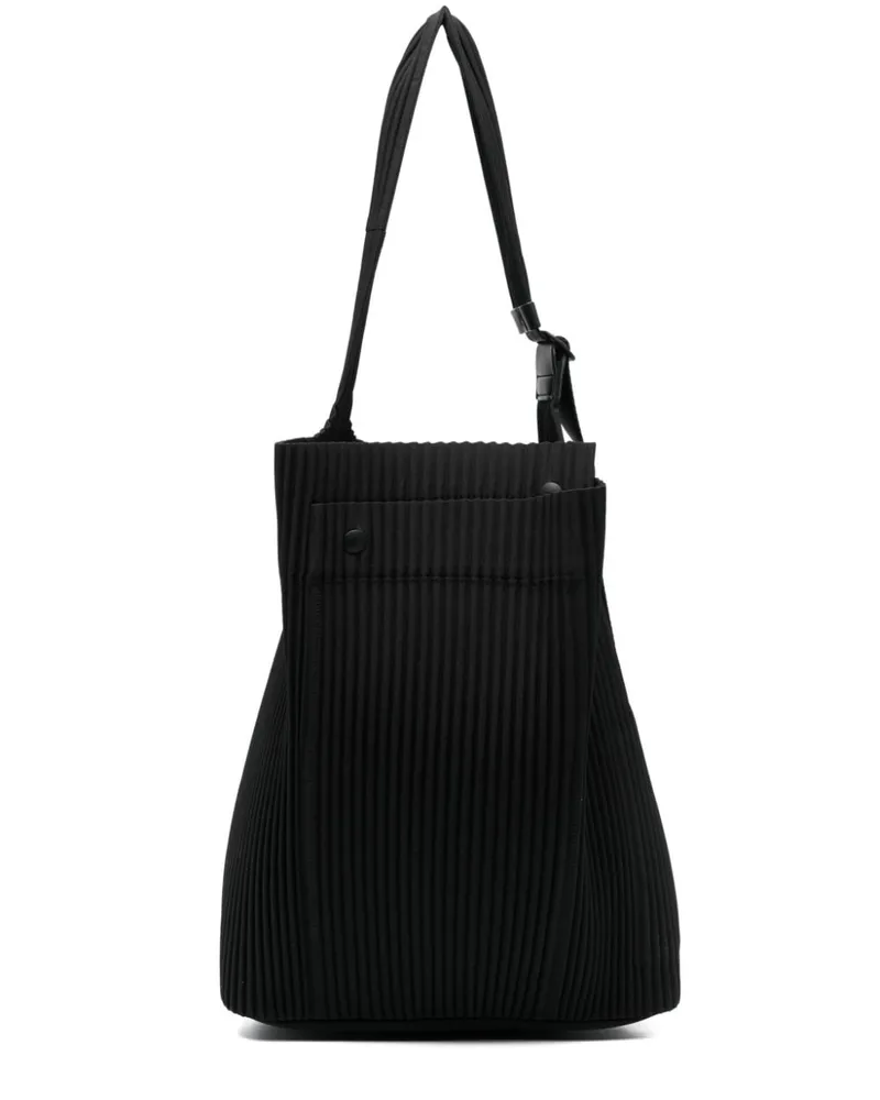 Issey Miyake Schultertasche im Utility-Look Schwarz