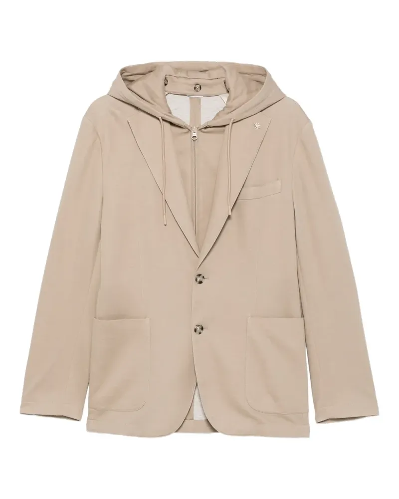 Manuel Ritz hooded jersey blazer - Nude Nude