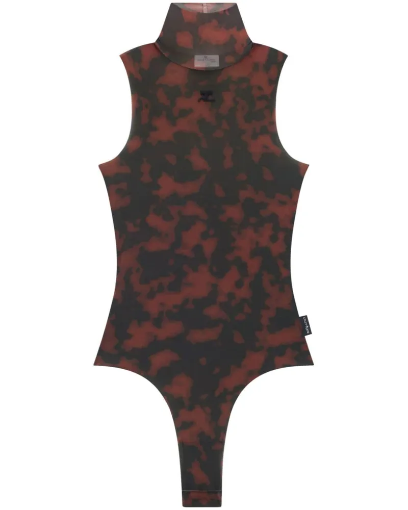 Courrèges Body mit Stehkragen - Schwarz Schwarz