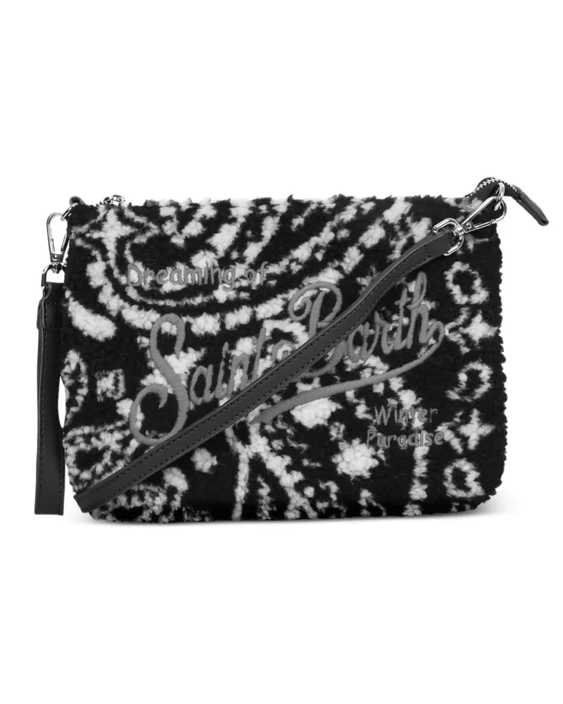 MC2 Saint Barth Parisienne Clutch mit Paisley-Print - Schwarz Schwarz