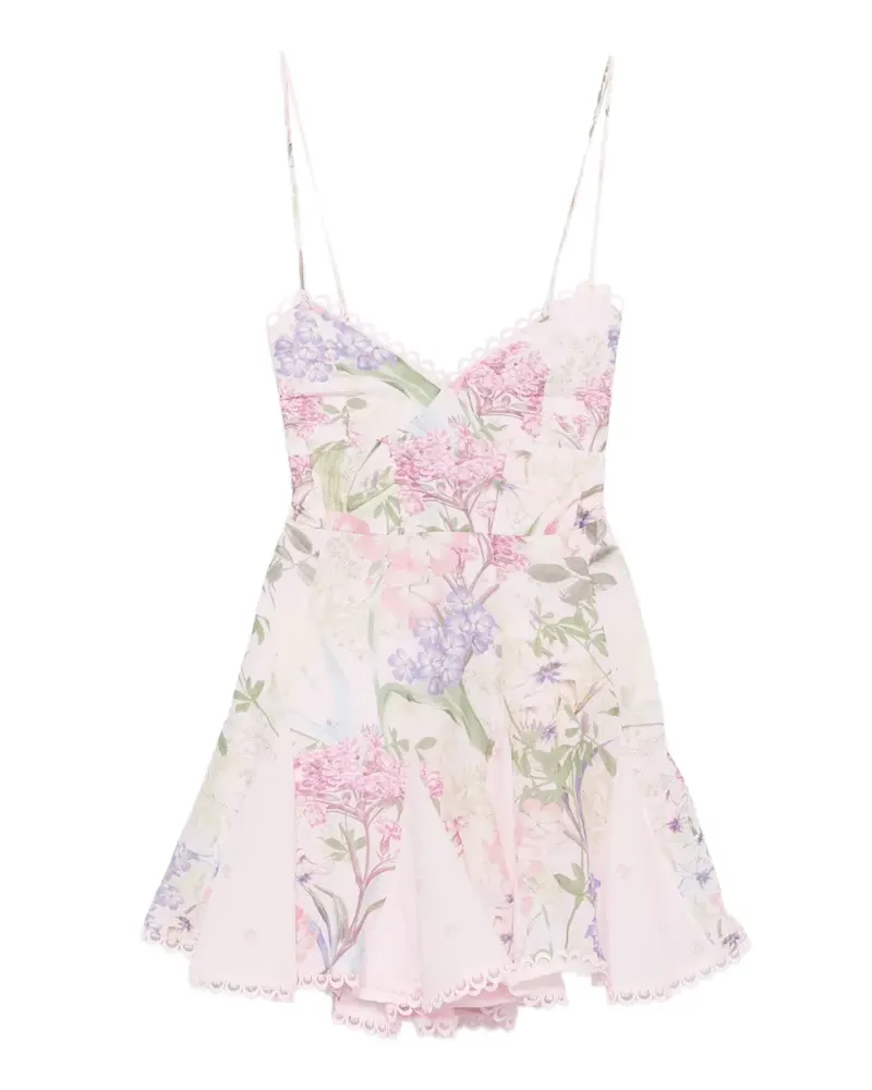 Charo Ruiz Marlene botanical-print mini dress - Rosa Rosa