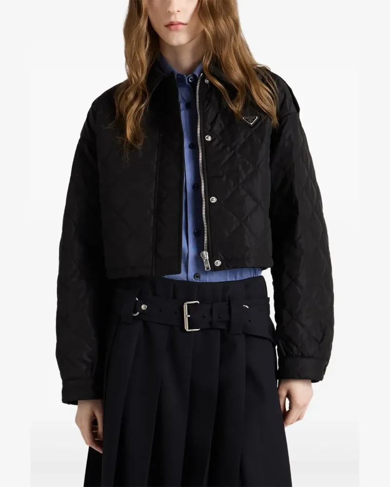 Prada Gesteppte Jacke - Schwarz Schwarz