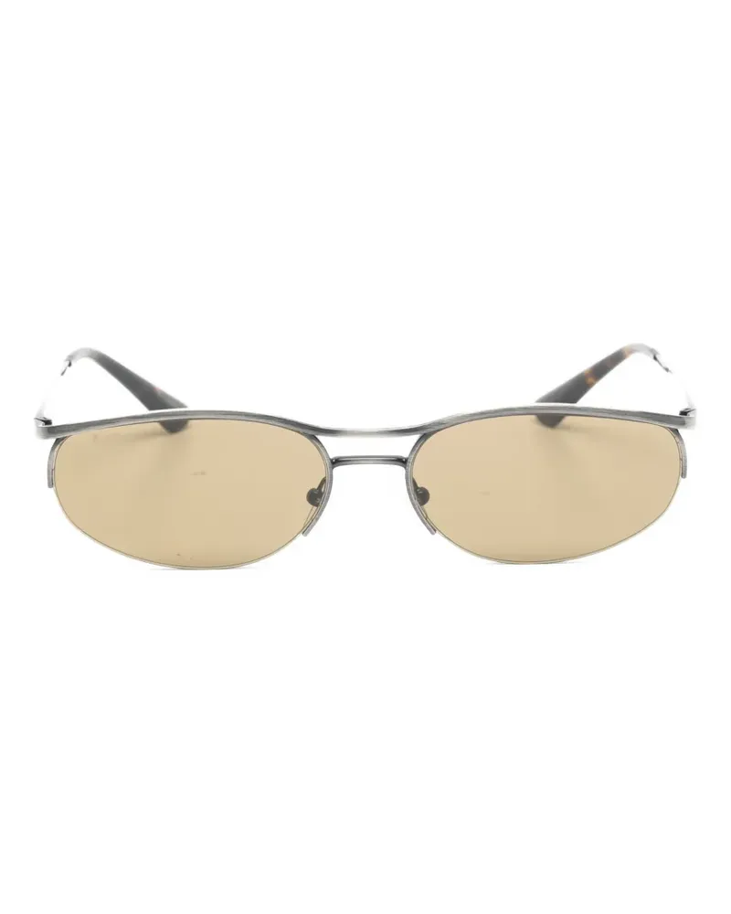 Emporio Armani oval-frame sunglasses - Grau Grau