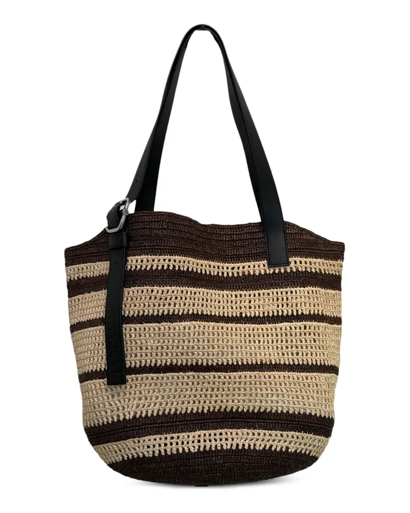 Loewe Loop Basket striped shoulder bag - Braun Braun