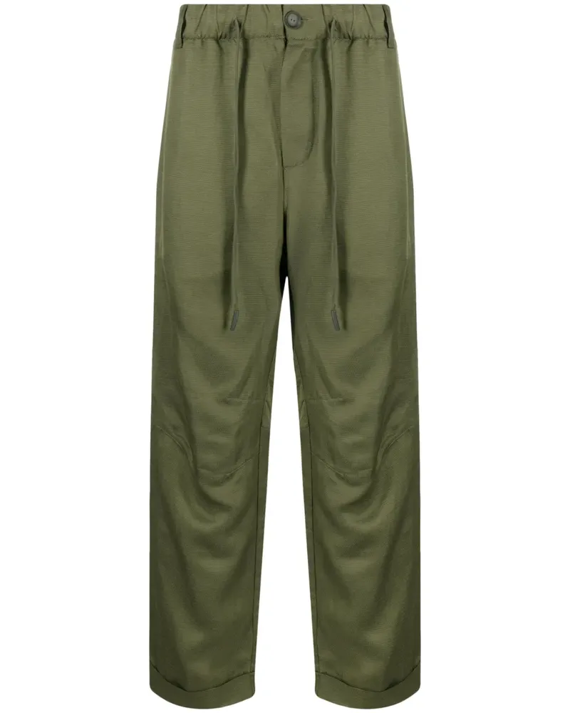 Andrea Ya'aqov Cropped-Hose mit Kordelzug - Grün Grün