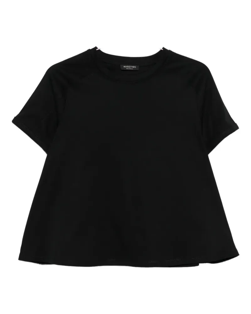 Margittes A-line T-shirt - Schwarz Schwarz