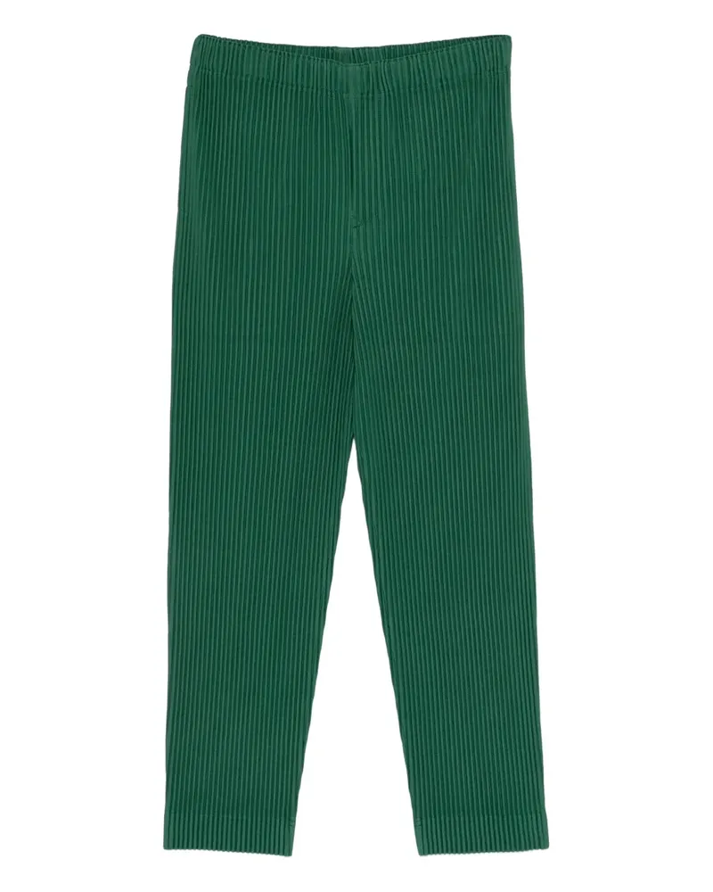 Issey Miyake pleated straight-leg trousers - Grün Grün