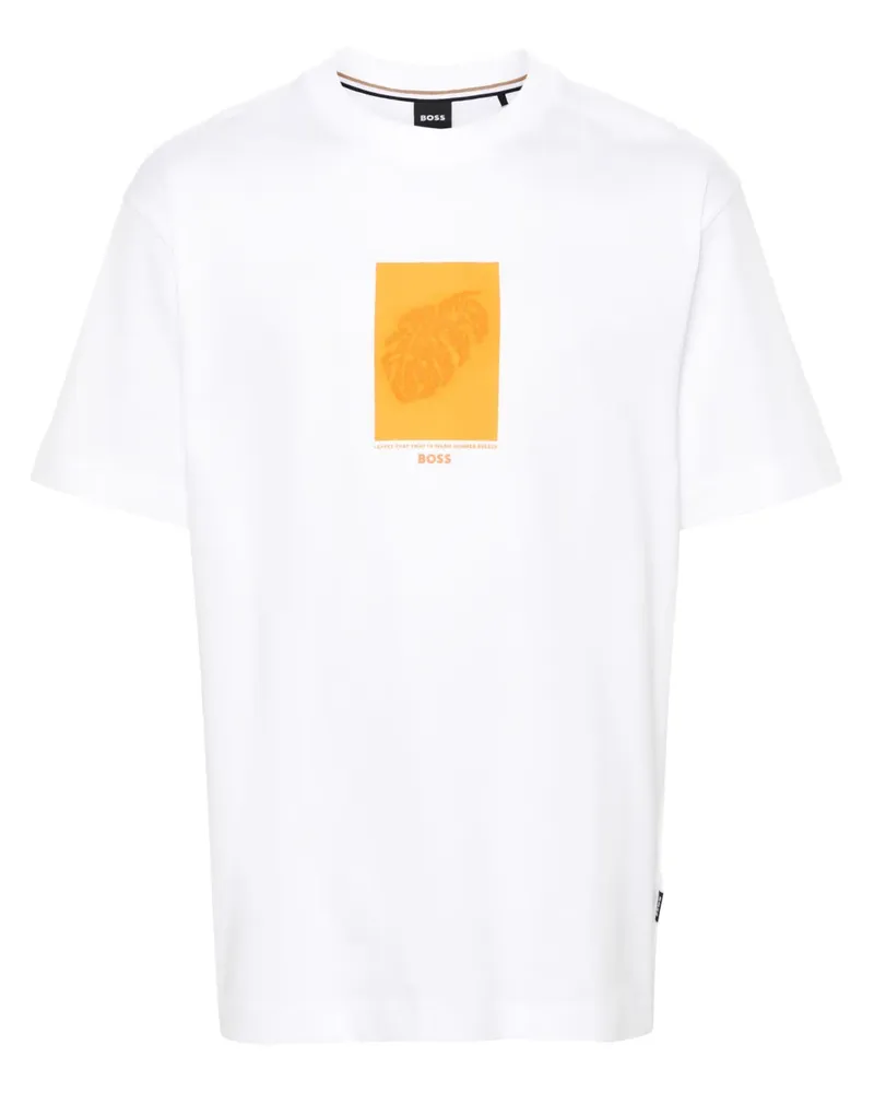 HUGO BOSS T-Shirt mit Logo-Print - Weiß Weiß