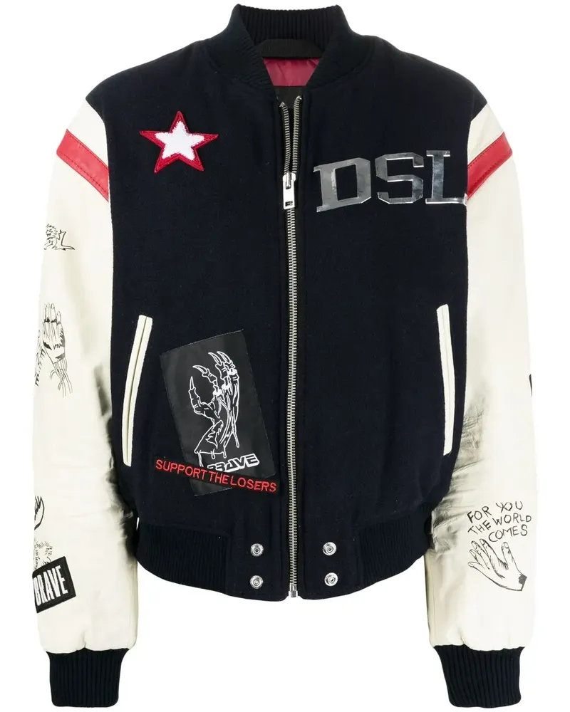 Diesel Jacke mit Print - Blau Blau
