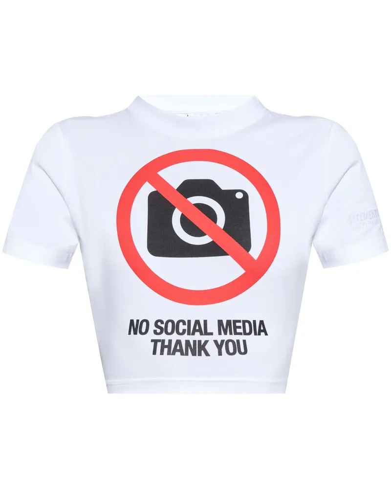 VETEMENTS No Social Media T-Shirt Weiß