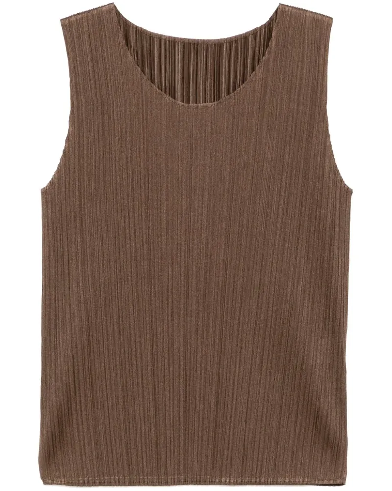 Issey Miyake Trägershirt mit Falten - Braun Braun