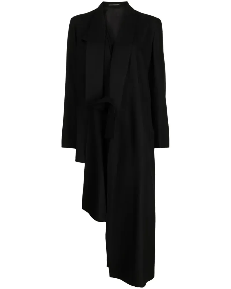 Yohji Yamamoto Asymmetrisches Hemd - Schwarz Schwarz