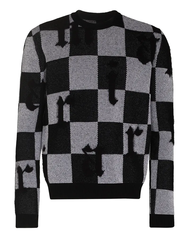 Amiri Karierter Kaschmirpullover - Schwarz Schwarz