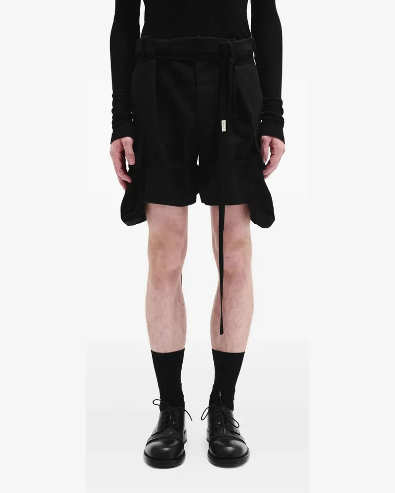 Ann Demeulemeester Tino Cargo-Shorts - Schwarz Schwarz