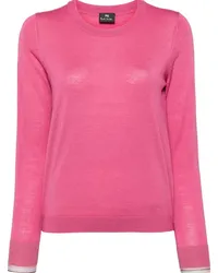 Paul Smith Pullover mit geripptem Saum Rosa