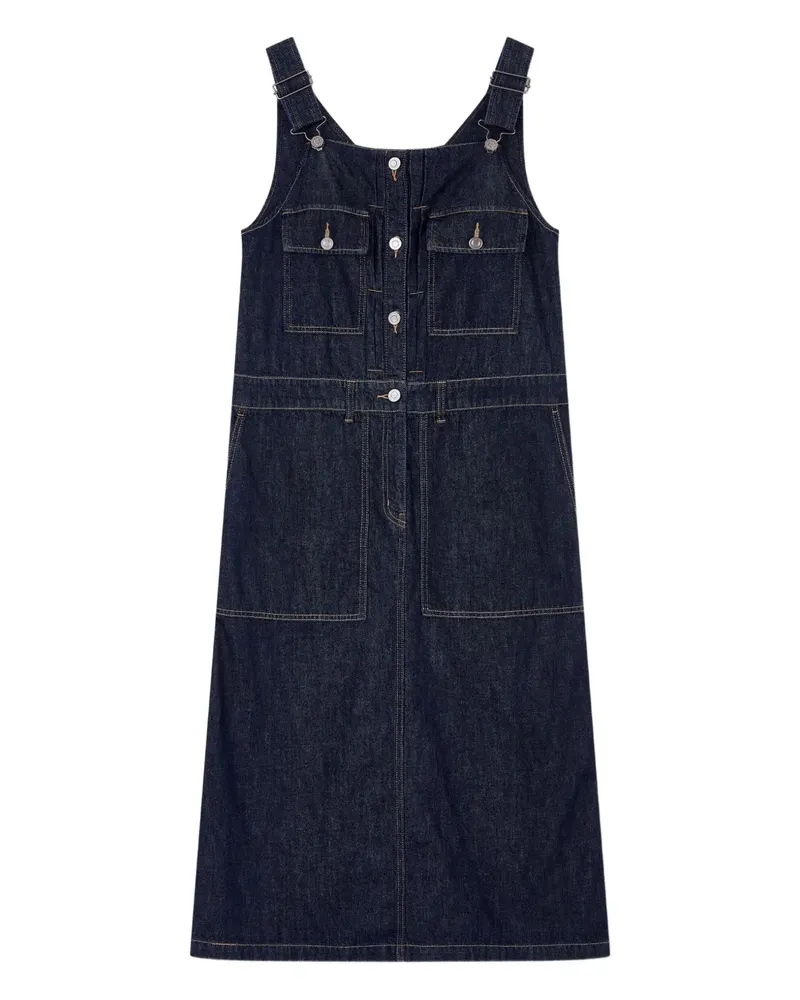 STUDIO TOMBOY Kleid mit geknöpfter Tasche - Blau Blau