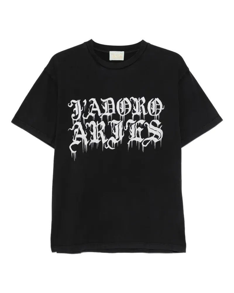 Aries T-shirt mit grafischem Print - Schwarz Schwarz