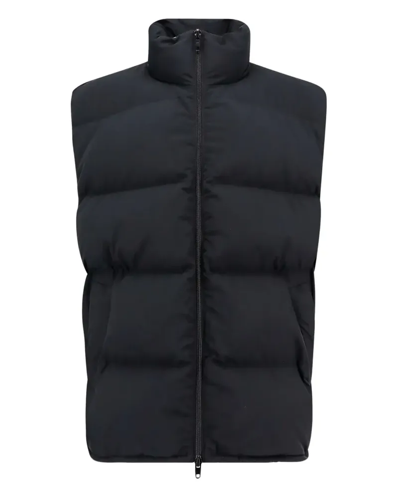 Balenciaga Gefütterte Weste mit Logo-Print - Schwarz Schwarz