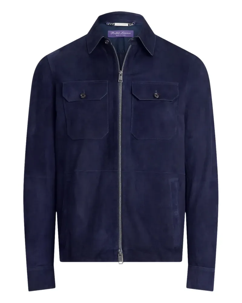 Ralph Lauren Hemdjacke aus Wildleder - Blau Blau