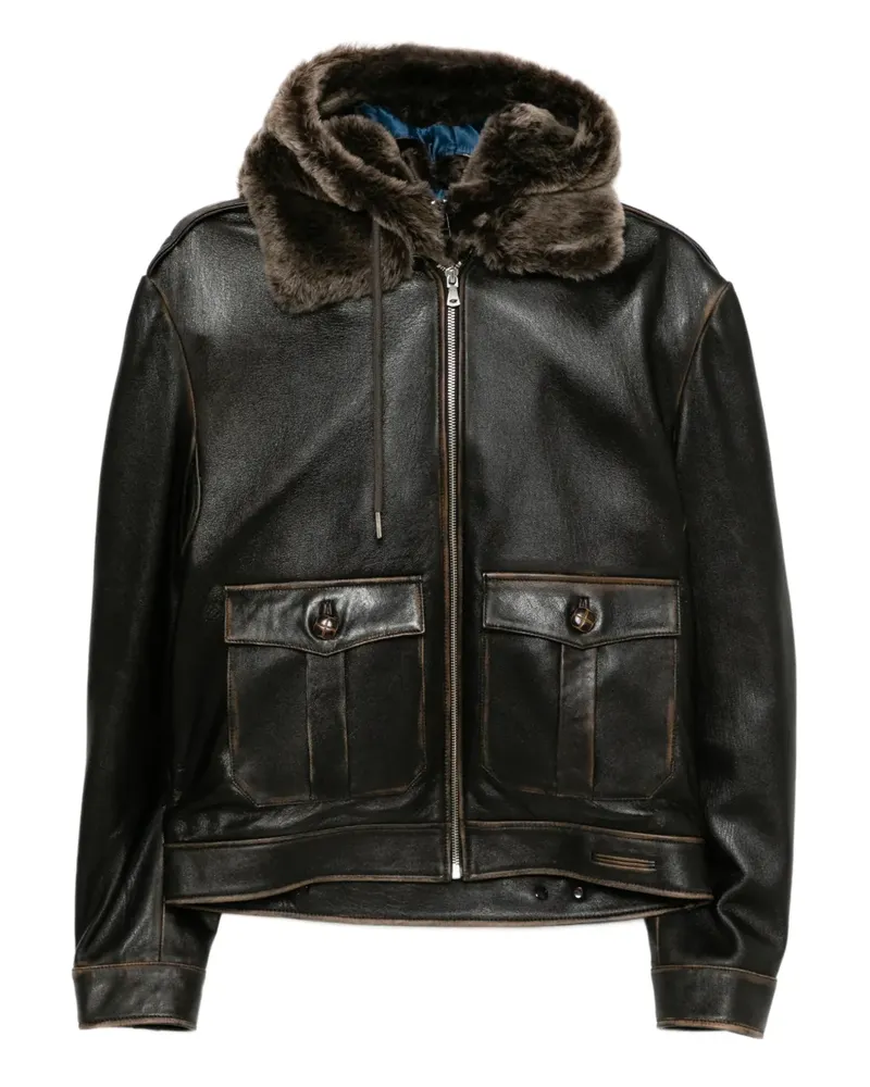 Monse Bomberjacke aus Leder - Braun Braun