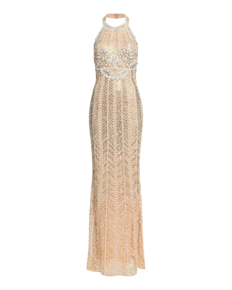 Elie Saab Besticktes Kleid - Nude Nude